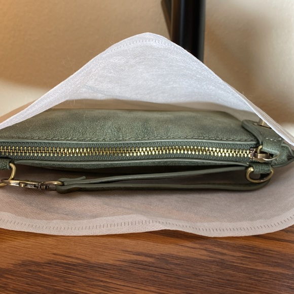 Joy Susan mini clutch wristlet / crossbody sage / light olive green. Like new! - Picture 5 of 5